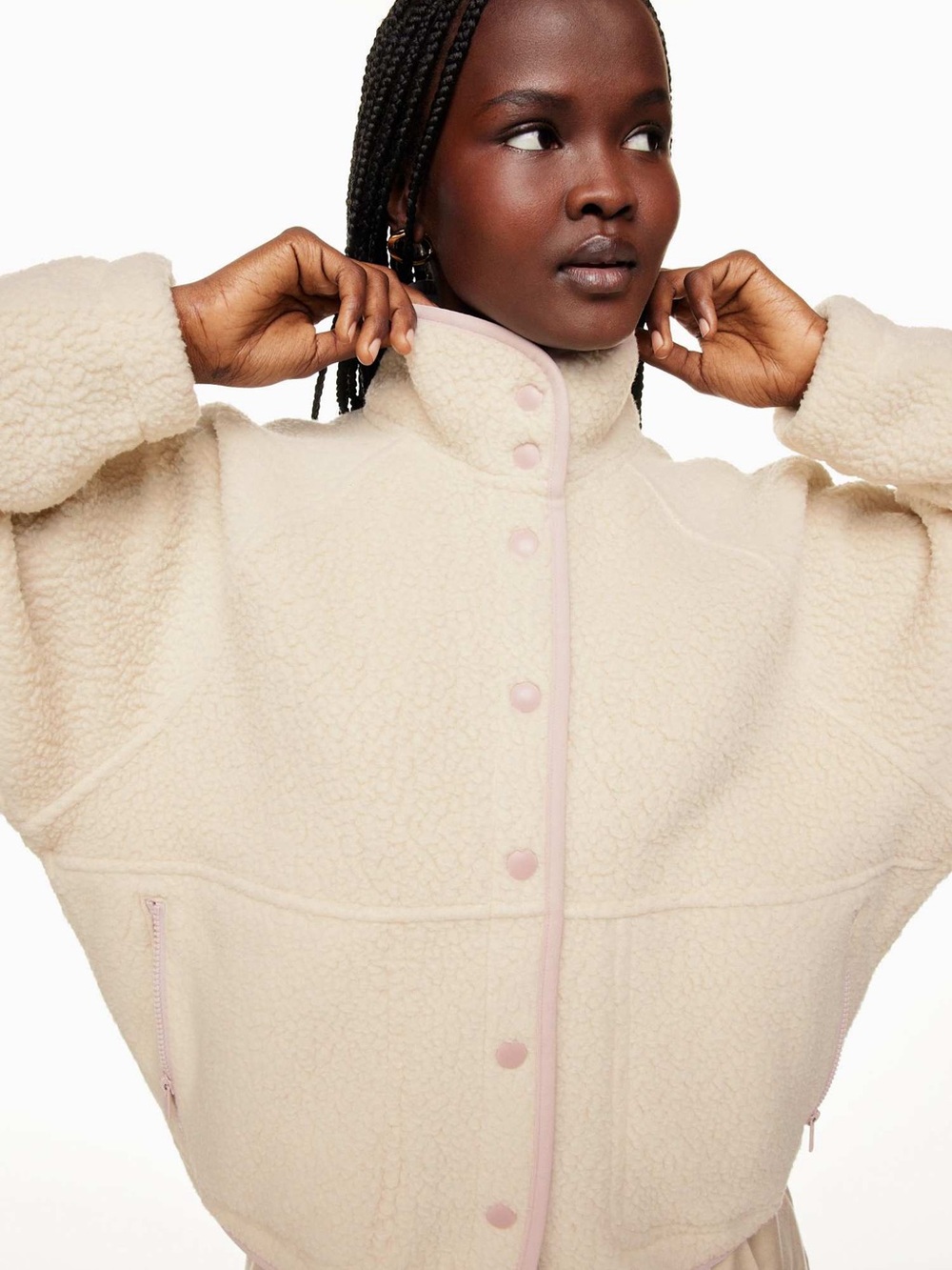 ARITZIA Sunday Best Polartec Thermal Pro Snowbank Jacket Mullein / Pink MEDIUM